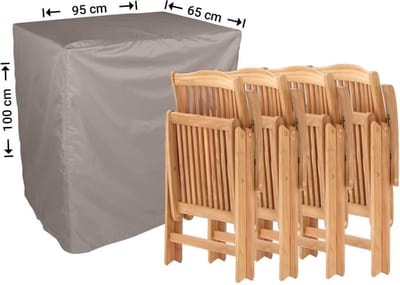 Raffles Covers Tuinstoelhoes - 95 x 65 H: 100 cm - RFOLD95 - Waterdicht - Ademend - UV-bestendig - Elastisch rijgkoord - Beschermhoes tuinmeubelen