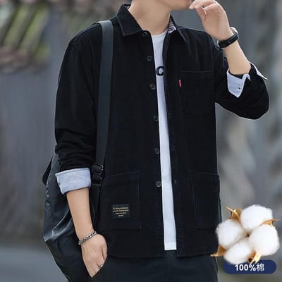 Heren Herfst Nieuw Werk Overhemdjas Jeugd Modetrend Casual Heren All-match Tops Outdoor Jassen 3XL gray
