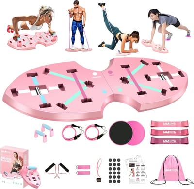 Compleet Thuis Fitnesssysteem met Push-up Board, Pilatesbar & 20 Accessoires - Krachttraining en Pilates
