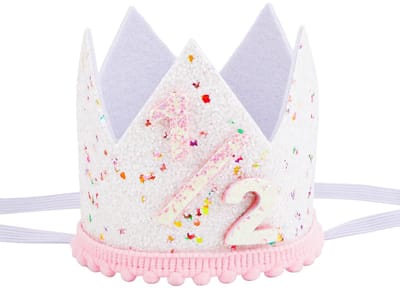 Dailygoods- Verjaardagskroon Halve Hoed - Feestoutfitaccessoire - Fotorekwisieten - Roze Vilt - 8 cm Hoogte - 9 cm Breedte - Verjaardagsaccessoire