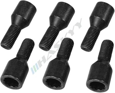 Ster Wielbouten M14x1,5x28 Zwart - 10 Stuks met Conische Kop
