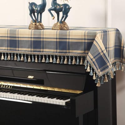 Pianokapenset - Pianobeschermer set - Piano beschermen - Kanten rok - Set van 3 - Wit