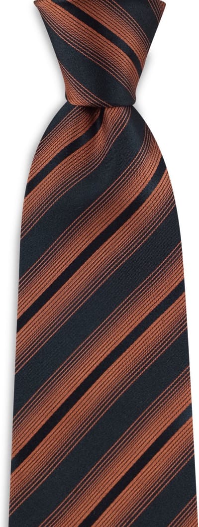 We Love Ties - Stropdassen - Stropdas Fading Stripe - zwart / oranje