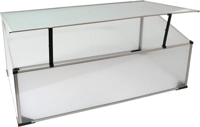 Mini Kas - Plantenbak Cover - Planten Beschermen - Vergrendelbaar Dak - 100 x 60 cm - Aluminium