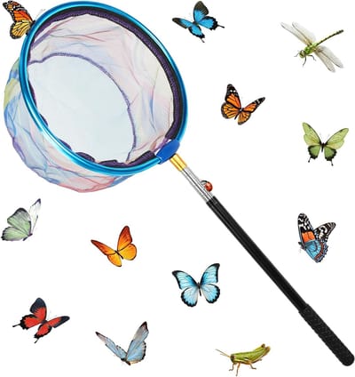 SnelShoppen - Telescopisch Vissen Net, 66-175 cm, Insecten Net, Schmetterling Net met Uitschuifbare Steel, Veiligheidsnet voor Strand, Tuin, Vijvers,