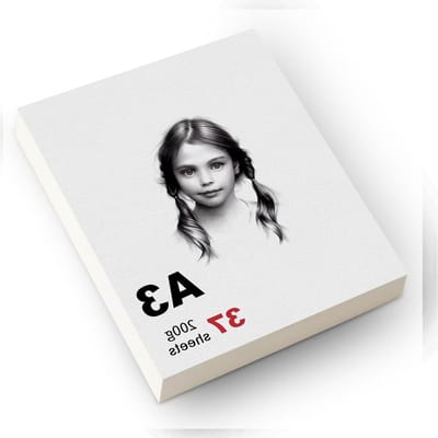 A3 Tekenpapier, 200 g, 37 Vellen, Ideaal voor Schetsen, Schilderen en Creatieve Projecten