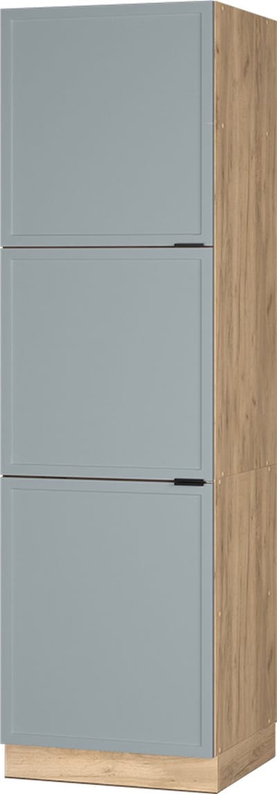 Vicco Hoge kast Fame-Line, Licht blauw-grijs/Goudkleurig Eiken, 60 cm