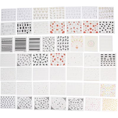 50 Vel Nagelstickers Zelfklevende Bloem Luxe Decoraties DIY Stijlvolle Nagelstickers