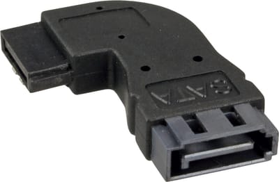 SATA data adapter - haaks naar rechts - SATA600 - 6 Gbit/s / zwart