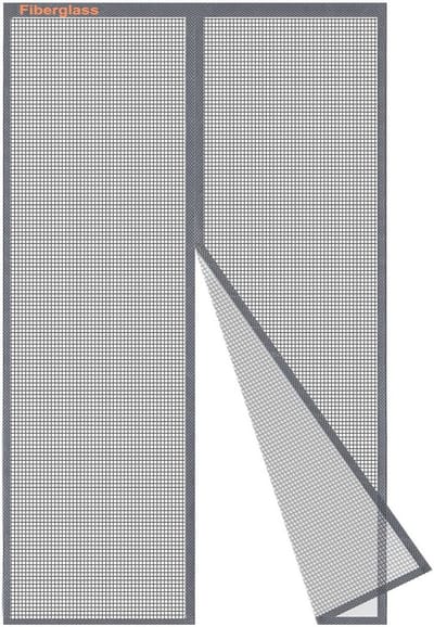 Magnetisch Vliegengordijn - Horndeur Gaas - Insecten Buiten Houden - Versterkt Glasvezel Gaas - 90x240cm - Grijs