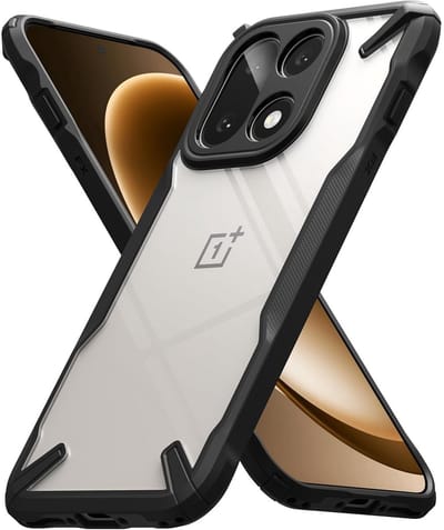 Ringke Fusion X | Hoesje Geschikt voor OnePlus 15 | Back Cover | Militaire Standaard | Zwart