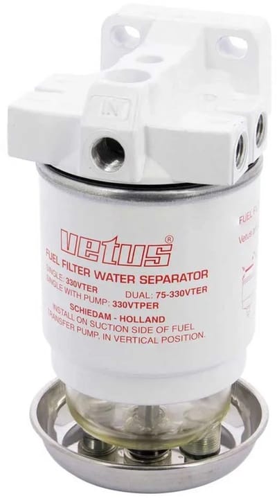 Vetus 360 L/u 30 Waterafscheider/dieselfilter Zilver