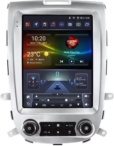 Autoradio met bluetooth - Carplay - Voor Hyundai Santa Fe 2 (2006-2012) - Geschikt voor Apple en Android - Stereo - Navigatie - Navigatiesysteem auto - 6GB 64GB