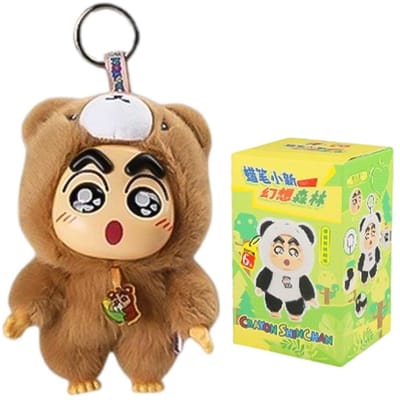 Crayon Shin-chan Blind Box Pluche pop sleutelhanger Figuur Fantasy Bos Serie 15cm Pop Hangende Pop Mysterie Box verjaardagscadeau