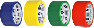 4 x gekleurd verpakkingstape - PP - 50mm x 66m - assorti