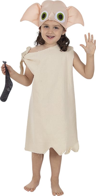 Funidelia | Dobby Kostuum voor baby â–¶ Elf, Harry Potter, Films & Series, Hogwarts - Kostuum voor baby Accessoire verkleedkleding en rekwisieten voor Halloween, carnaval & feesten - Maat 81 - 92 cm - Bruin