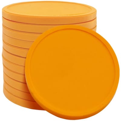 CombiCraft blanco recycle munt gemaakt van biologisch afbreekbaar aardappelzetmeel - oranje - Ø 29mm - verpakking 500 stuks