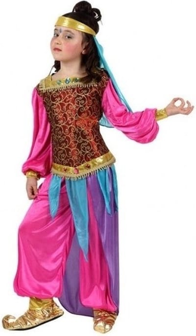 Atosa Buikdanseres / 1001 nacht Arabisch verkleed kostuum - roze - meisjes - carnavalskleding 116