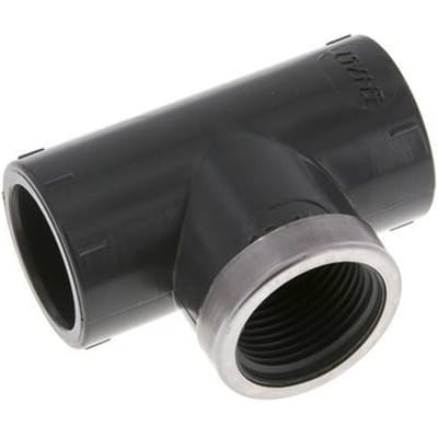 PVC T-Stuk Lijmmof 25mm x Binnendraad Rp3/4 ''