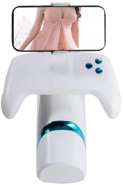 PleasureStation – Automatische Handsfree Masturbator voor Mannen met Telefoonhouder, Vibratie en Realistische Pocket Pussy