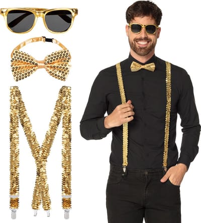 Boland - Set Pailletten goud Goud - Volwassenen - Unisex - Showgirl - Glitter and Glamour