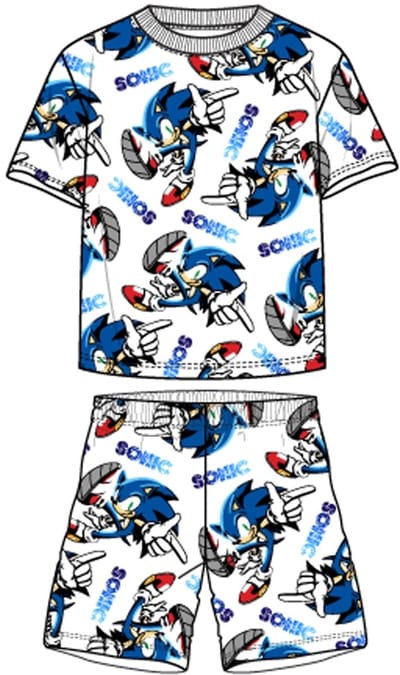 Sonic The Hedgehog Pyjama Wit Katoen Maat 104