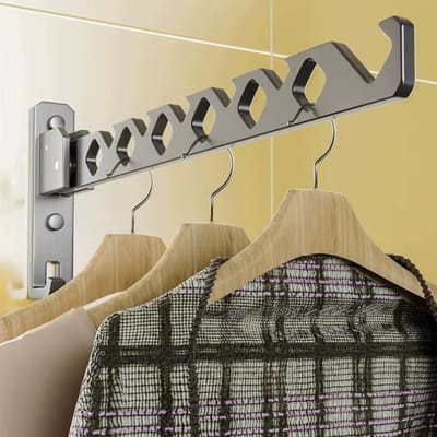 Actie4you® - Kledinghaak - Inklapbaar - 35 cm - Muurbevestiging - Wandhaak - Kapstok - Kledinghanger- Droogrek – Antraciet – 1 Stuk