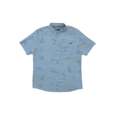 Salty Crew Flagship Uv Button Up Shirt blauw