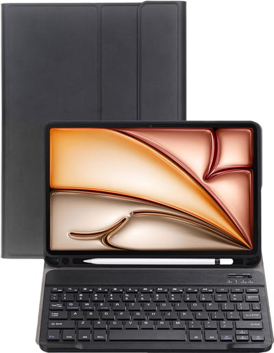 Hoesje - Geschikt voor Apple iPad Air 2025/2026 (M3/M4) - 11 inch - Keyboard Book Cover - Toetsenbord Case - Hoes - Zwart