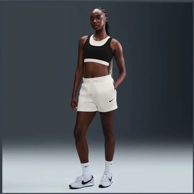 Nike Sportswear Phoenix Fleece Dames Short Ih2108-133 - Kleur Grijslicht - Maat L