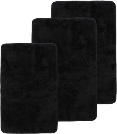 3-delige Badkamer Tapijt Set, 40 x 60 cm en 50 x 80 cm, Antislip Badmat voor Comfort en Veiligheid