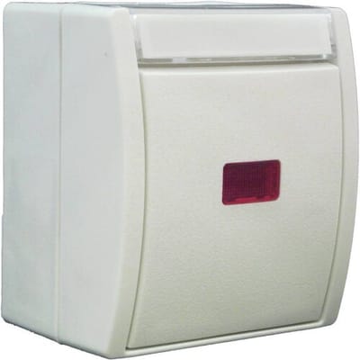 Busch-Jaeger 2601/2 SKWNH-54 Ocean (opbouw) Verwarmingsnoodschakelaar spatwaterdicht Wit