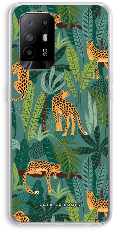 Case Company® - Hoesje geschikt voor Oppo A94 5G hoesje - Luipaard 2 - Soft Cover Telefoonhoesje - Bescherming aan alle Kanten en Schermrand