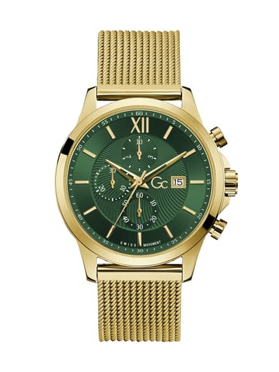 Gc Gc Executive Quartz Chronograph Geel, Goud En Groen Case: 100% Stainless Steel | Armband: 100% Stainless Steel 44 Y27013G9MF