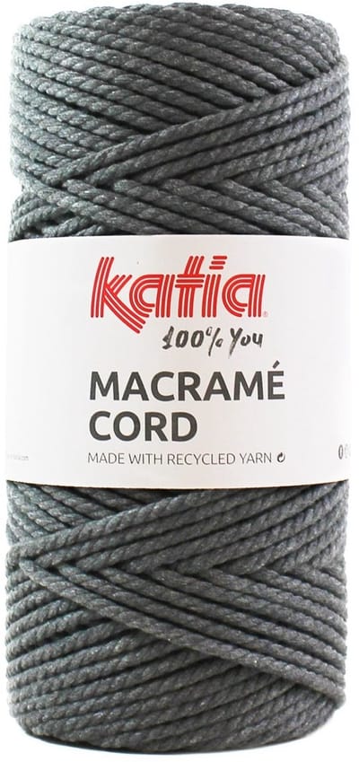 Katia Macramé Cord - 103 donkergrijs - Katoen Garen