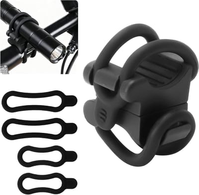 Verstelbare Fietslamp Houder voor 360° Verlichting - Non-Slip Compacte Bevestiging voor Fiets met 10-40mm Handvat