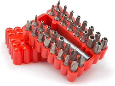 aladdien - Beveiligings Bit Set - 33-delige Set met Magnetische Extensie - Tamper Resistant Hex en Star Bits - Professioneel Gereedschap - Voor Prec...