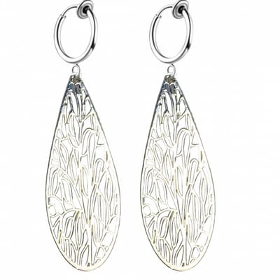 Klem oorbellen- Scarlet -filigraan- zilverkleur-geen gaatje-Charme Bijoux