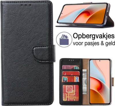 Hoesje geschikt voor Xiaomi Mi 11 Lite Hoesje - book cover - portemonnee case - Xiaomi Mi 11 Lite book case - Zwart - EPICMOBILE