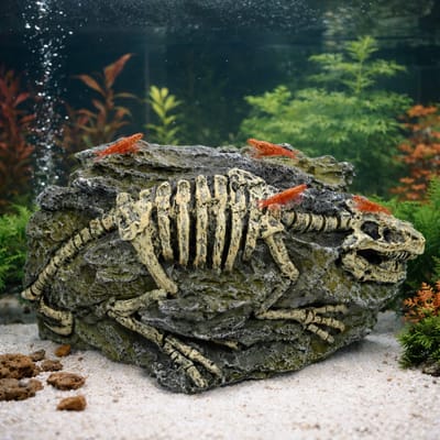 Dinosaurus Fossiel Aquarium Decoratie Schuilhol