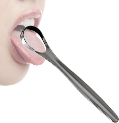 Tongschraper - Mondreiniger - Frisse Adem - Antislip Handvat - 14 cm - Metaal