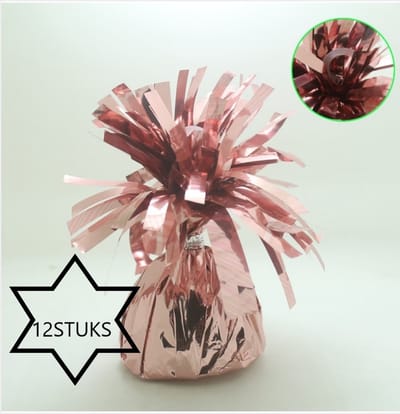 Ballon gewichtje 170 gr Licht Roze Kleur 12 stuks ( Rosé Gold ) , Verjaardag, Themafeest