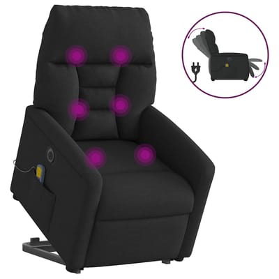 vidaXL - Sta-op-massagestoel - elektrisch - verstelbaar - stof - zwart