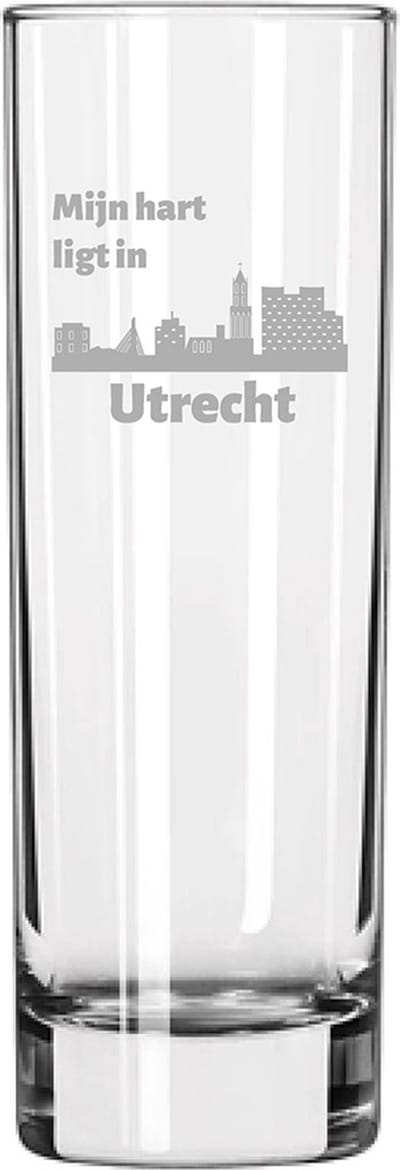 Gegraveerde longdrinkglas 22cl Utrecht