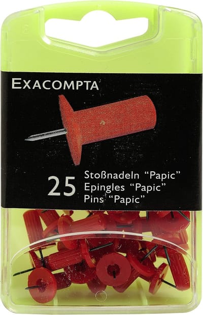 Spelden met kop - Prikkers - Borden Bevestigen - Ronde Kop - 7mm x 10mm - Rood