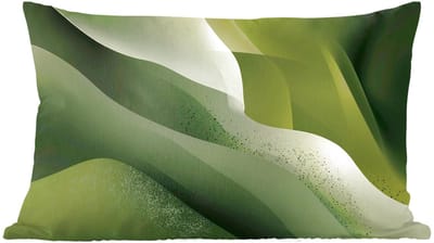 Sierkussens - Kussentjes Woonkamer - 60x40 cm - Golven - Abstract - Heuvels - Groen