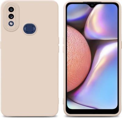 Cadorabo Hoesje geschikt voor Samsung Galaxy A10s / M01s in FLUID CREAM - Beschermhoes gemaakt van flexibel TPU silicone Cover Fluid Case