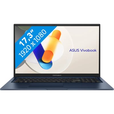 ASUS Vivobook 17 X1704VA-AU1065W Intel Core 7 150U Laptop 43,9 cm (17.3") Full HD 16 GB DDR5-SDRAM 1 TB SSD Wi-Fi 6 (802.11ax) Windows 11 Home Nederlands Blauw