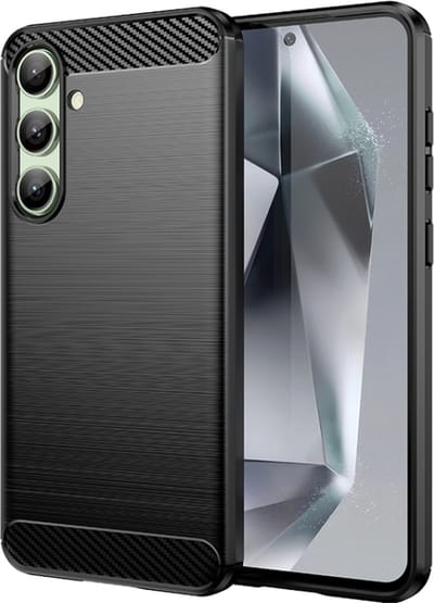 Silicone TPU gel zwart hoesje Telefoonhoesje geschikt voor Samsung Galaxy S24 FE 5G