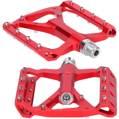 ZTTO JT03 Pédale de Vélo de Montagne en Alliage d'Aluminium Antidérapante Repose-Pieds de Vélo Accessoire de Cyclisme(rouge )